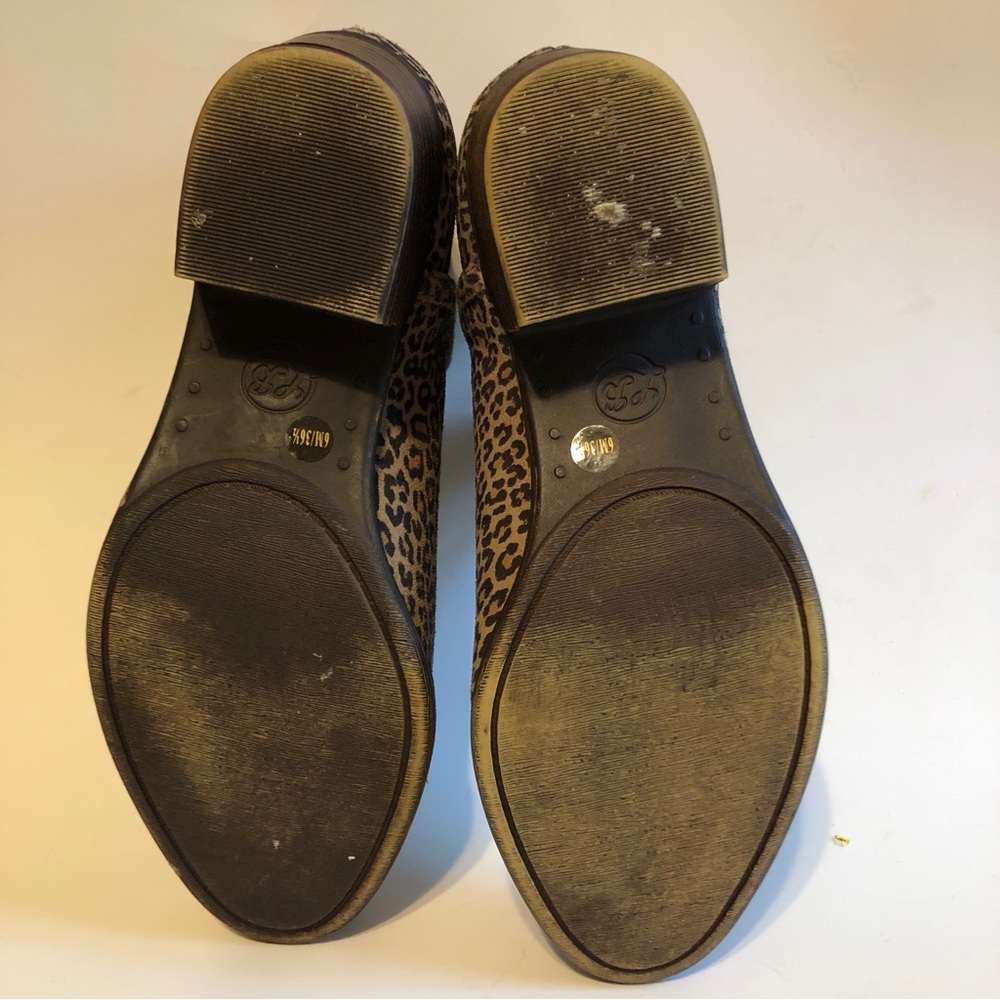 Sz 6 Lucky Brand Baley 2 Leopard Split Shaft Ankle Boots - Picture 14 of 16